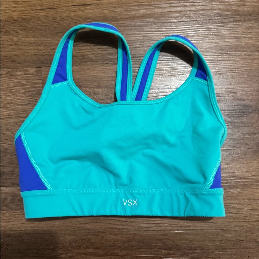 VSX Blue Swim Top with Racerback Design